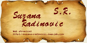 Suzana Radinović vizit kartica